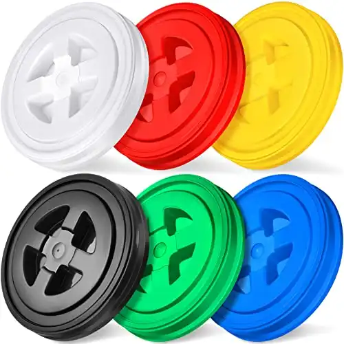 6-5 Gallon Bucket Lids with Screw Seal (Assorted Color)